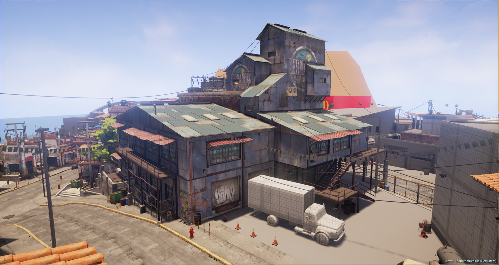 Warehouse Rear/Side: Day
Final approved look