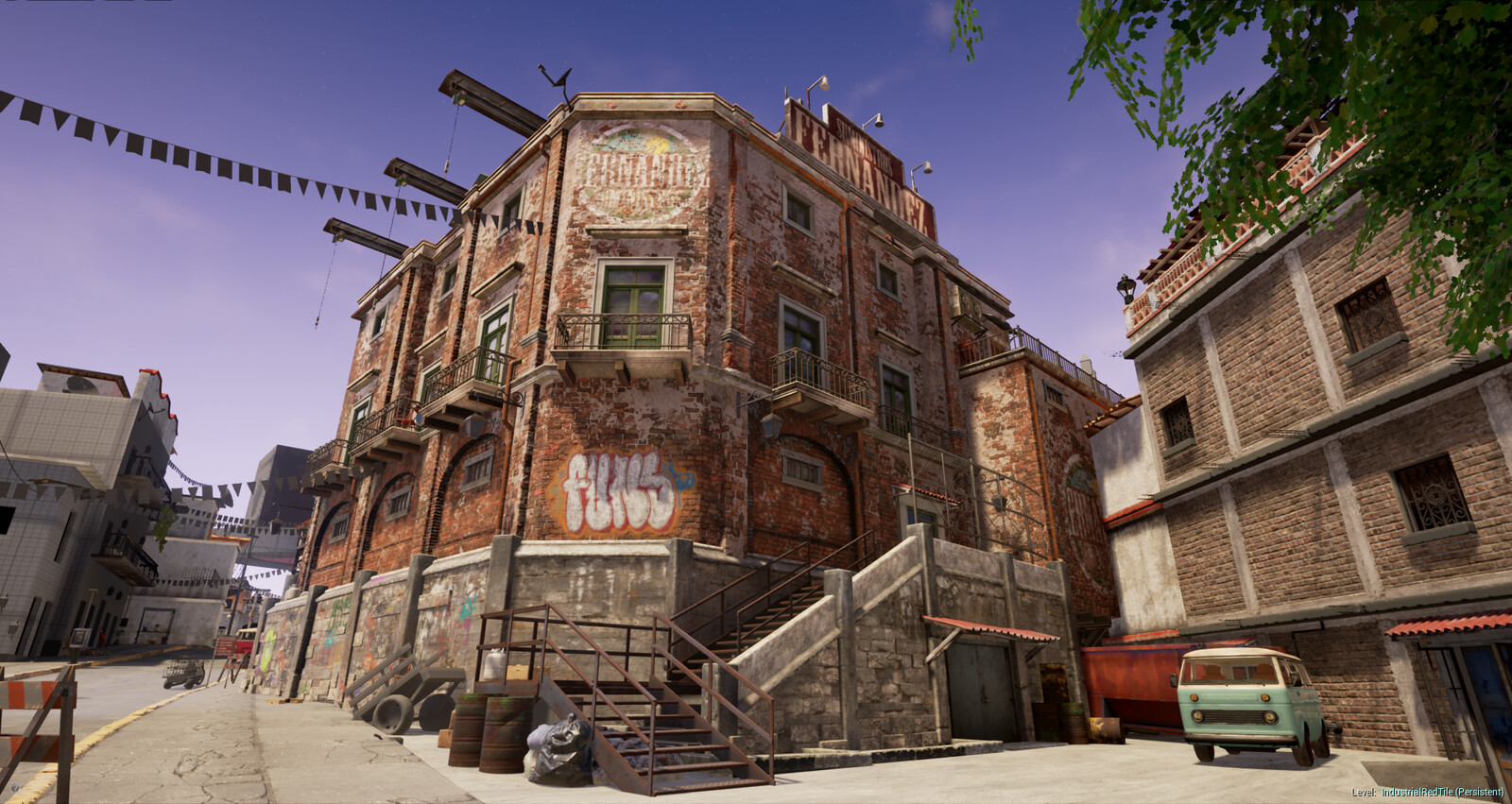 Warehouse Front: Noon 
Final approved look