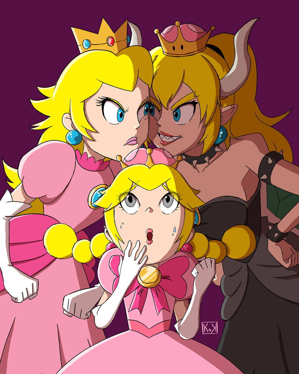Artstation Princess Peach Fan Art Kyal Brown Si te fijas en el sketch al parecer en este fan art mezclo las dos versiones. princess peach fan art kyal brown