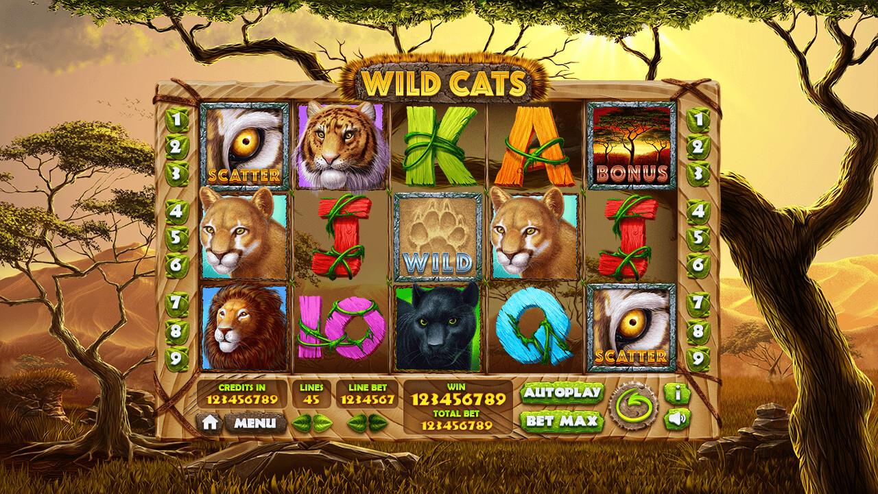 Artstation Online Slot Machine For Sale Wild Cats Slotopaint