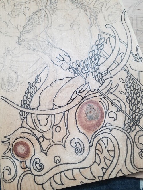 (pencil and ink sketch)