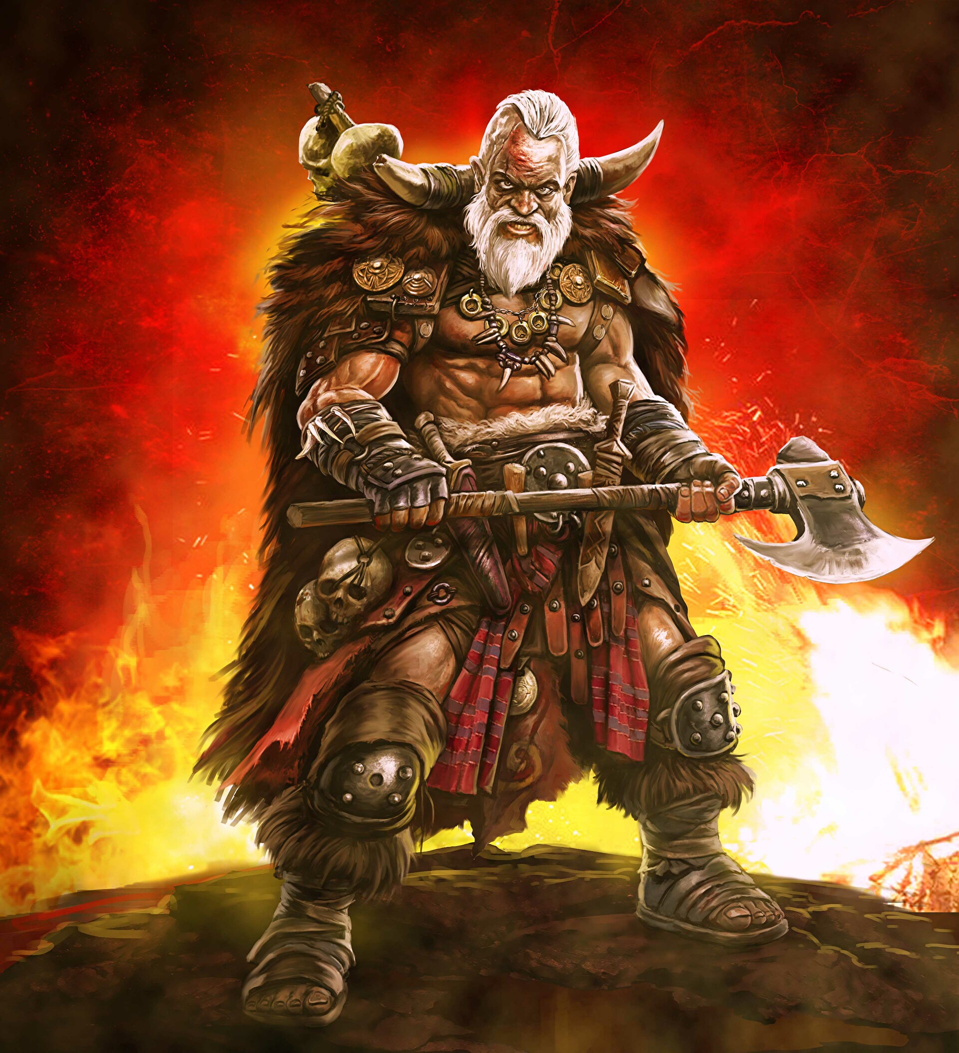 ArtStation Old Barbarian splash screen