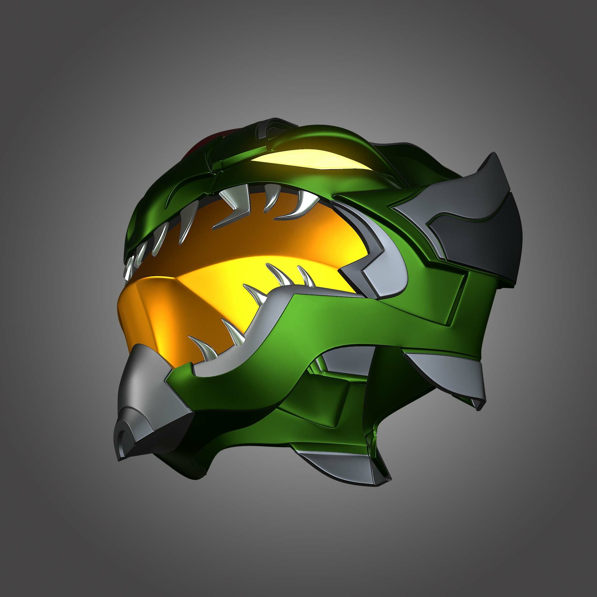 Artstation Green Power Ranger Helmet For Cosplay Suit Wladimir