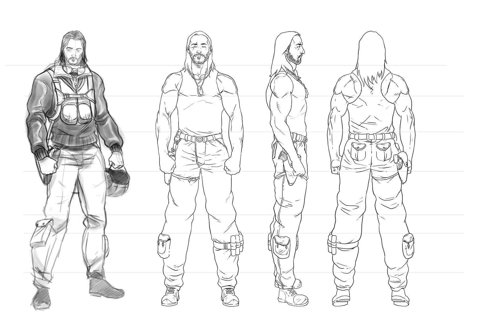 Game Character Model Sheet