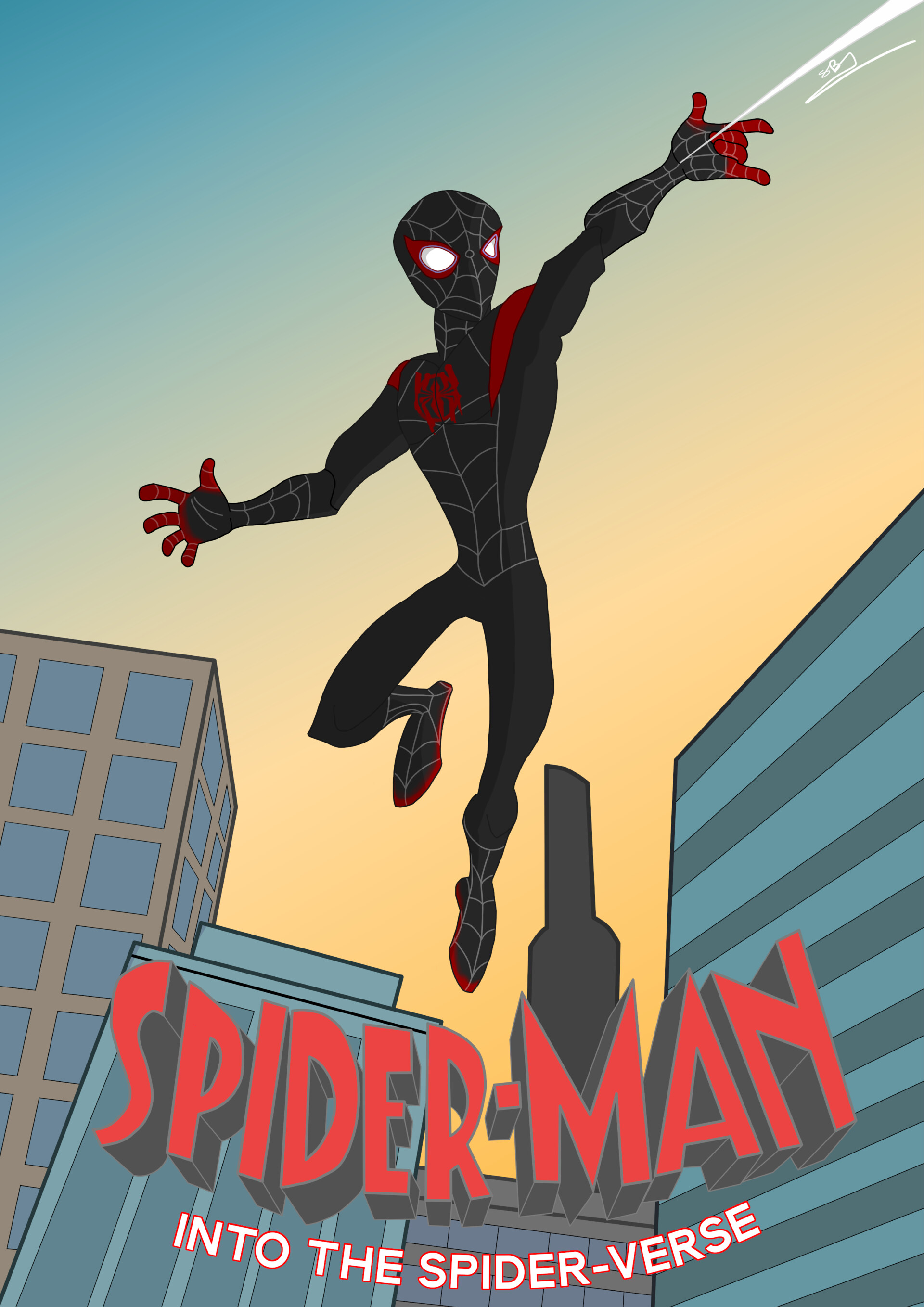 ArtStation - Spider-Man: Into the Spider-Verse x Spectacular Spider-Man ---  Part 1 (Miles Morales)