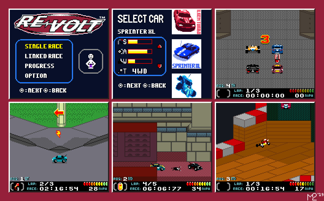 Artstation Re Volt Game Boy Color Demake Chance Bachnick