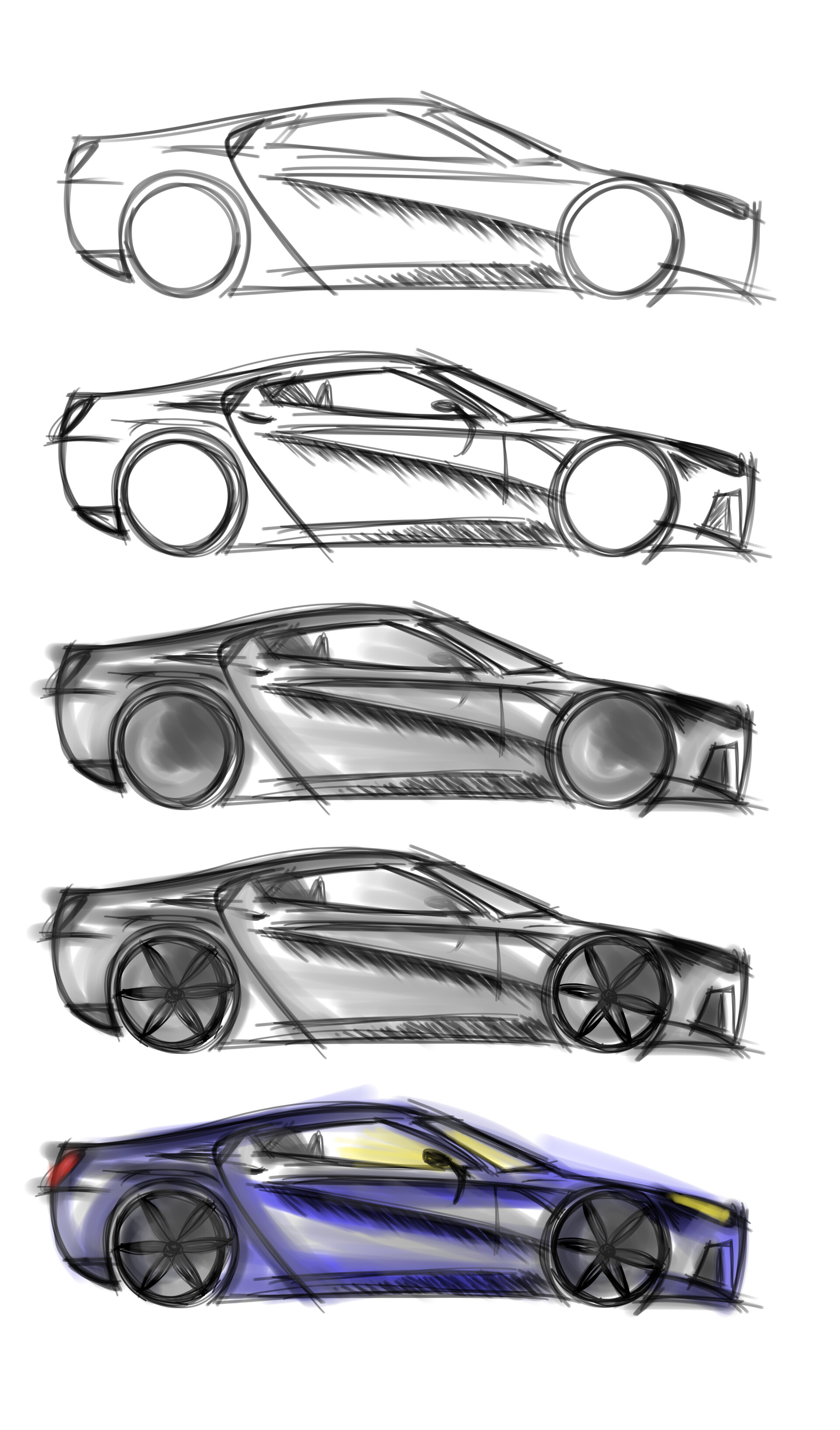 Cartoon Concept Car Drawing And Sketching for Beginner