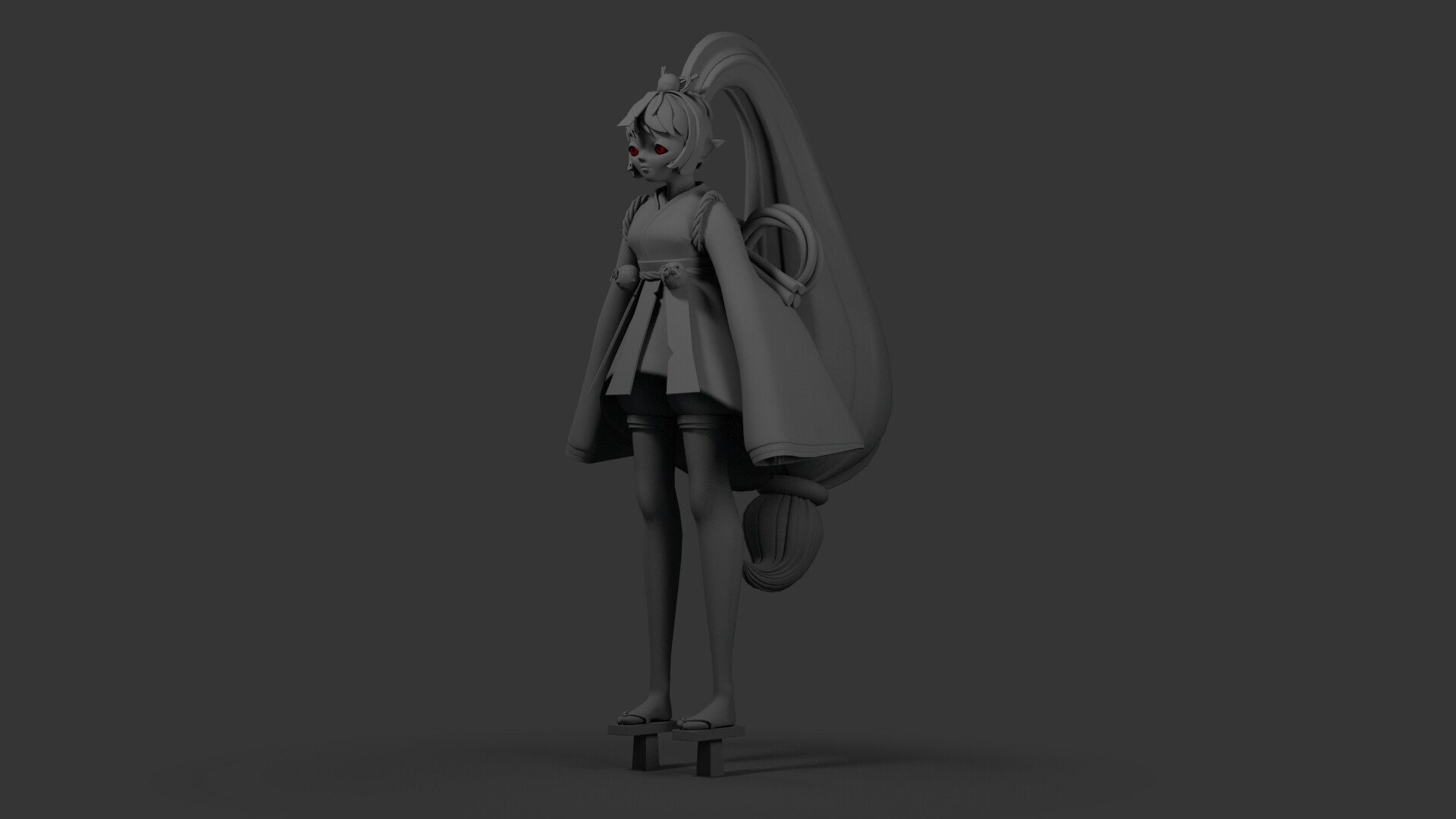 ArtStation Onmyoji Kyonshi Imouto 3D Model, Glenda Lim