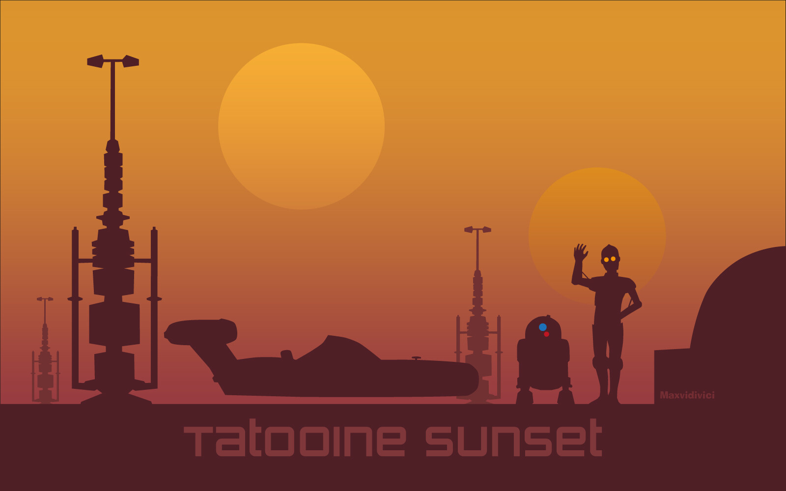 Artstation Tatooine Sunset Max Vidivici