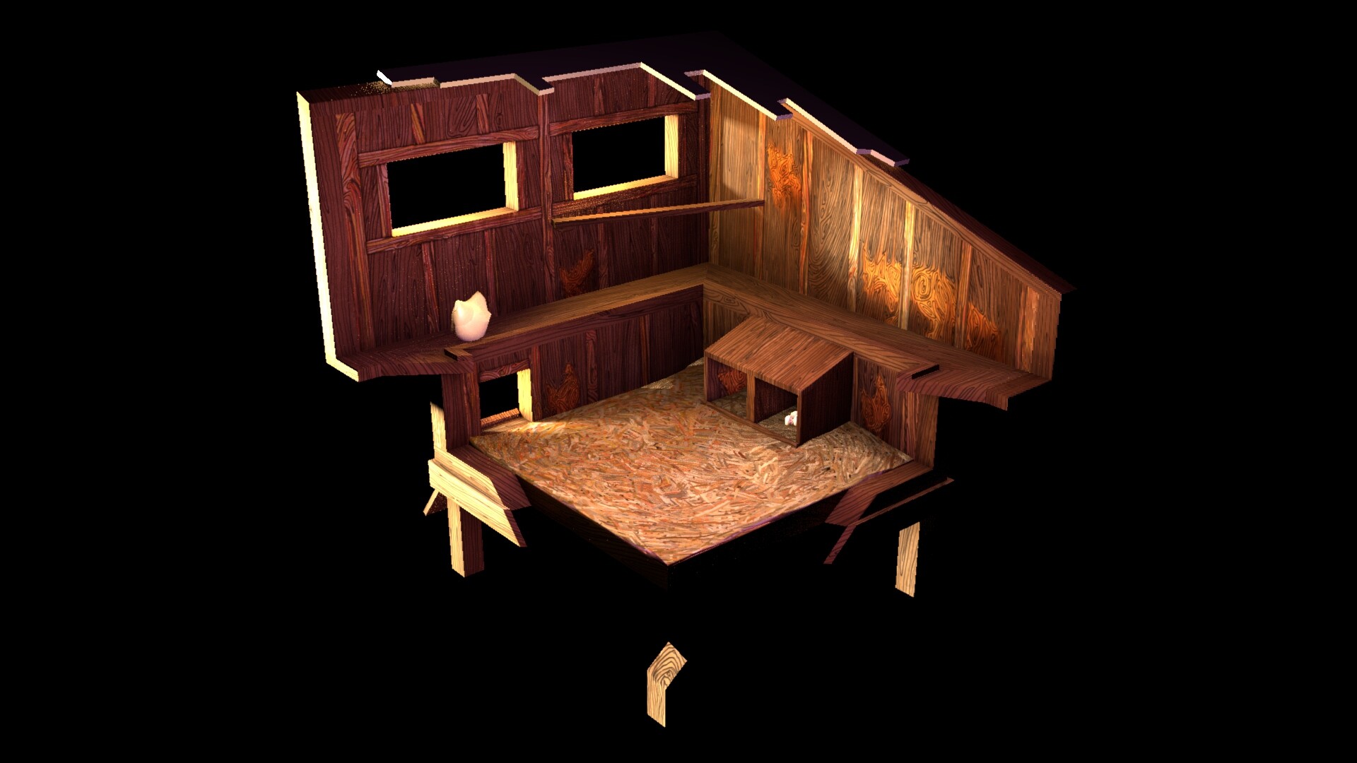 chicken coop diorama