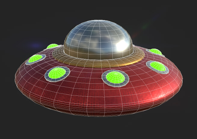 Textured UFO Wireframe