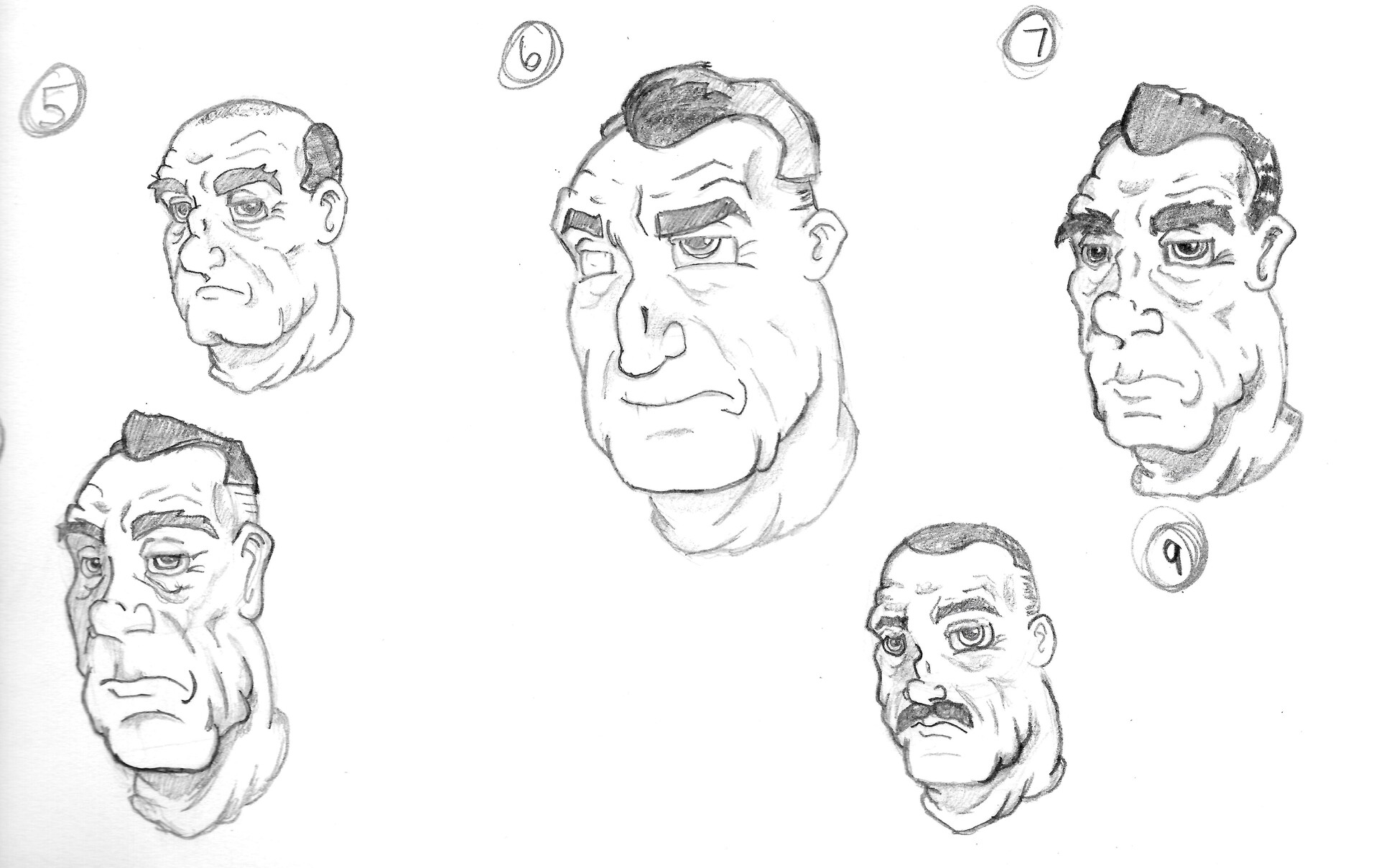 How To Draw Comic Book Characters Faces / Drawing Comic Characters 6
