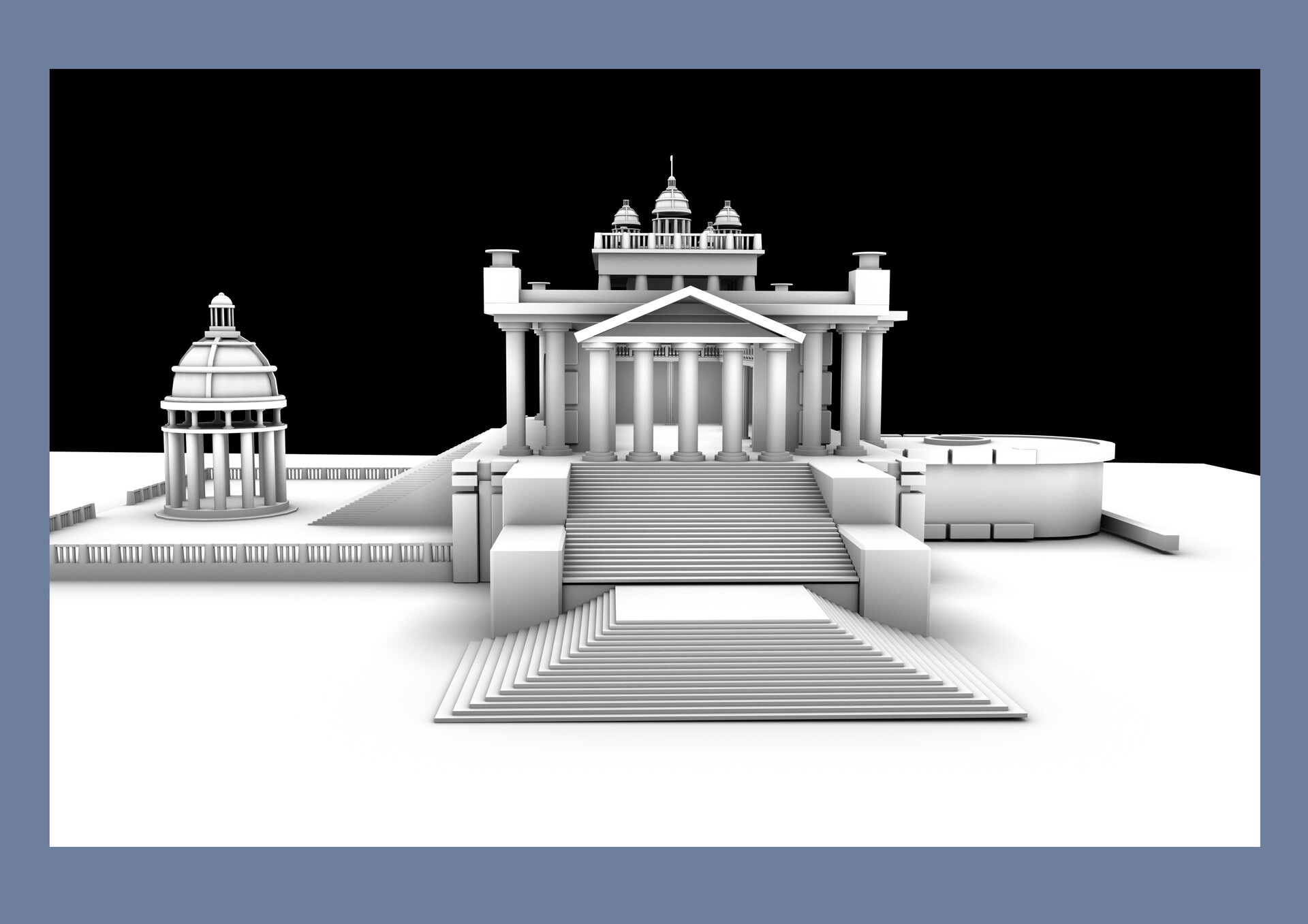 ArtStation - Simplified Temple Modeling