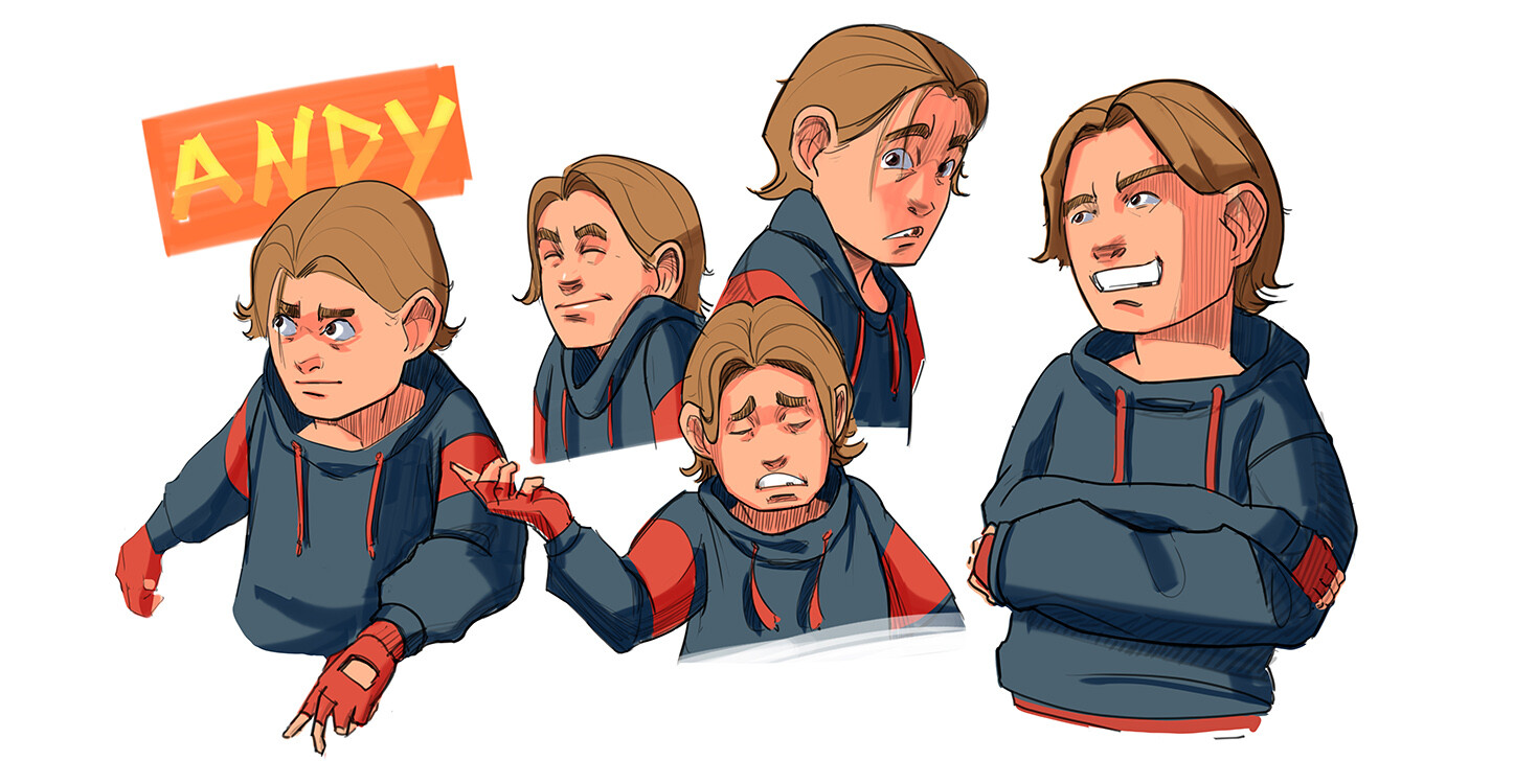The second character of the bunch, Andy. A shy boy who gets scared and worried most of the time, but when the situation is just about right he’ll jump out of his shell and be a big ball of confidence!
