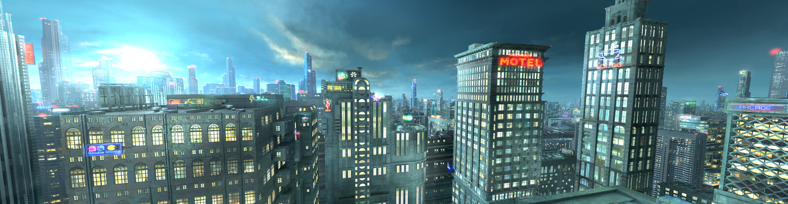 final city backdrop panorama