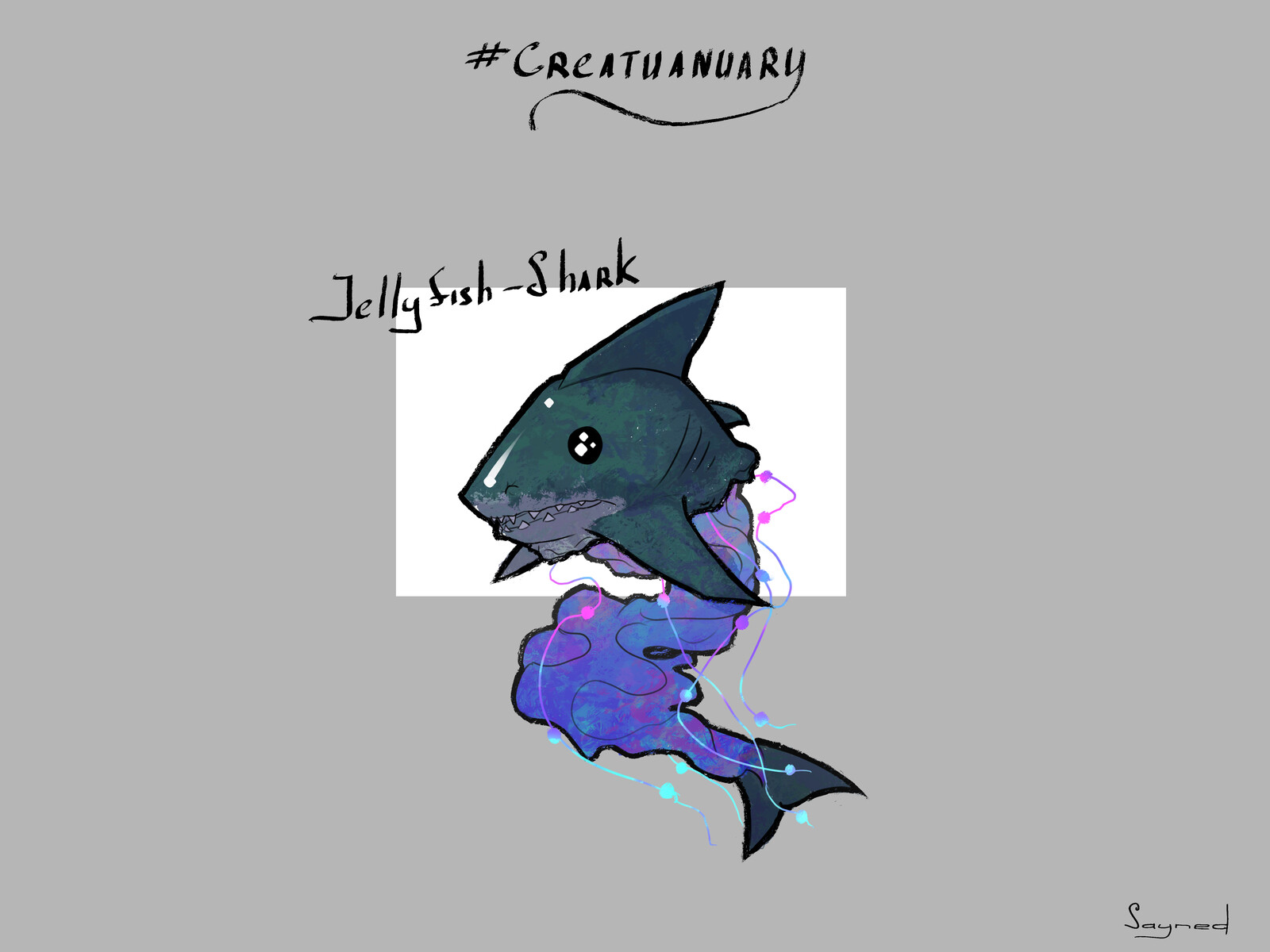 Day 28. Jellyfish-Shark