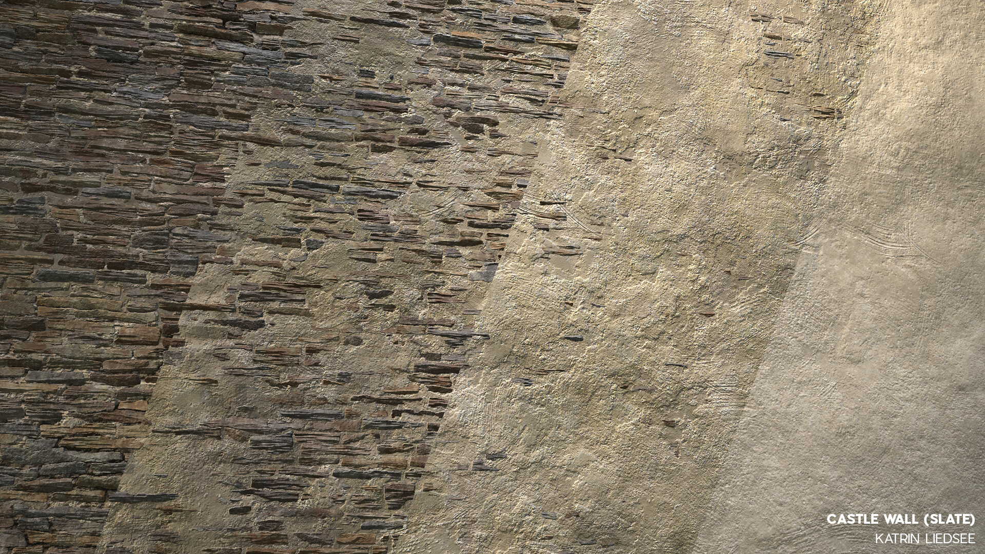 Artstation Procedural Castle Wall Slate Wip Katrin Liedsee