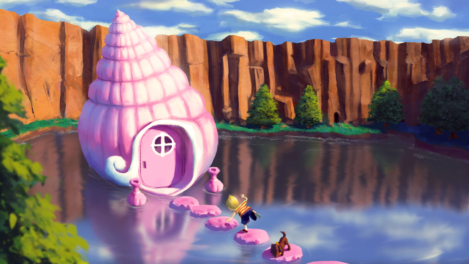 Artstation Mother 3 Aeolia S House Pink Shell Fan Art