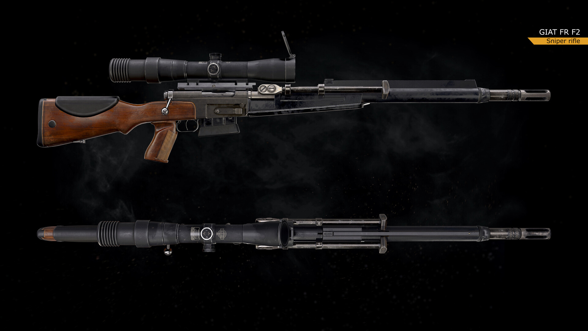 Artstation Mas Fr F2 Sniper Rifle Andrei Popescu