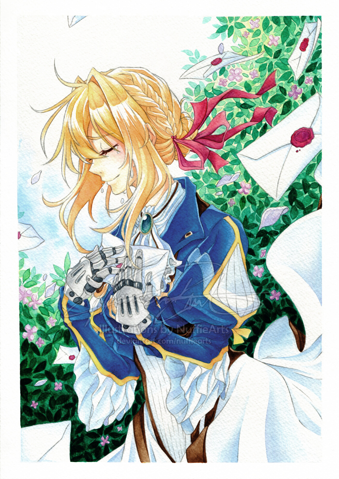 Wallpaper Artstation Myosotis Violet Evergarden Fanart Nuffie Arts For Free