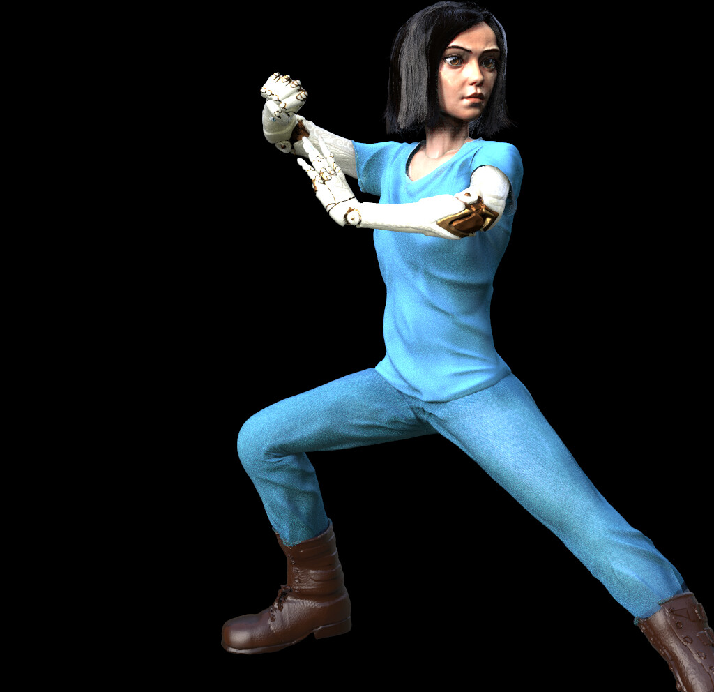 Artstation Alita Battle Angel 3d Model Azzeddin Douakha