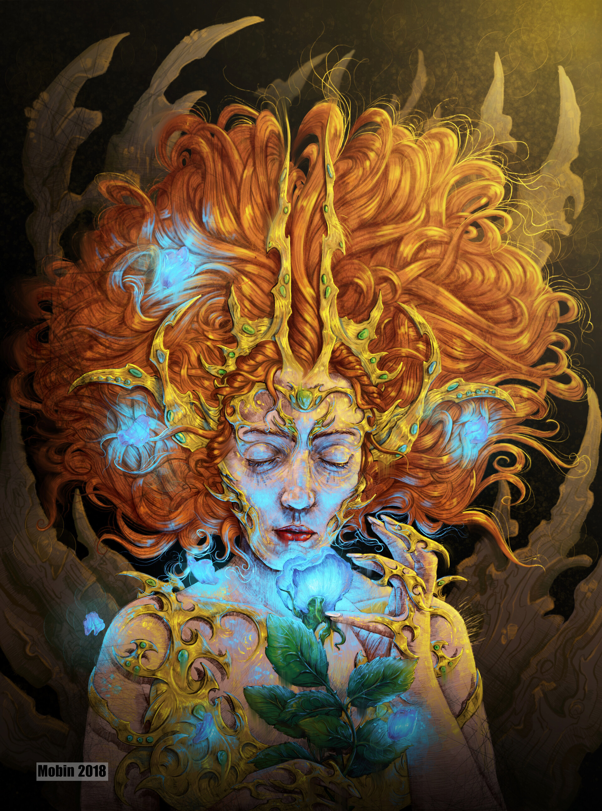 ArtStation Blue rose