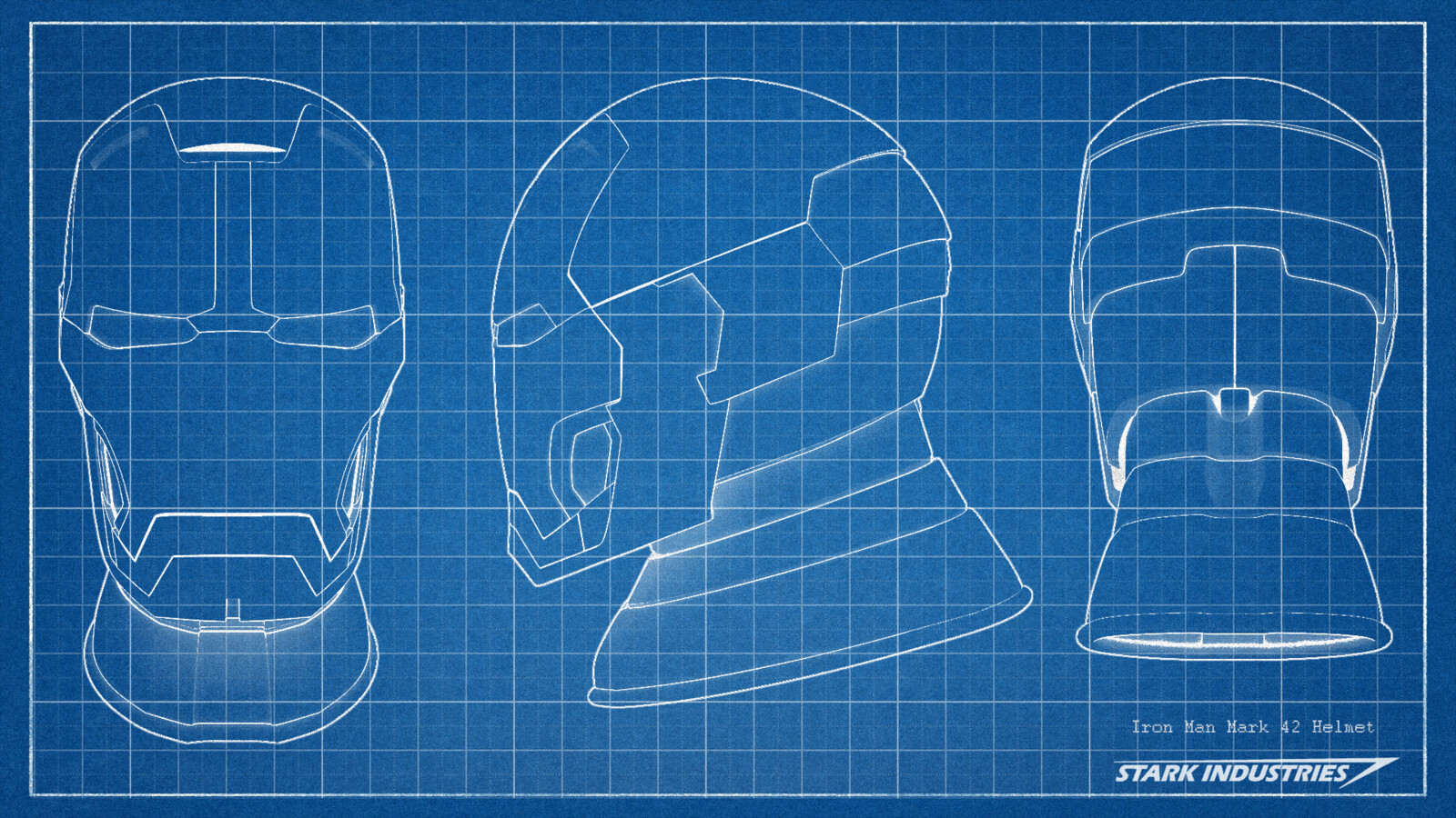 Чертеж железного человека марк 3 Felix A. Meissner - Iron Man Mark 42 Helmet - Fan Art