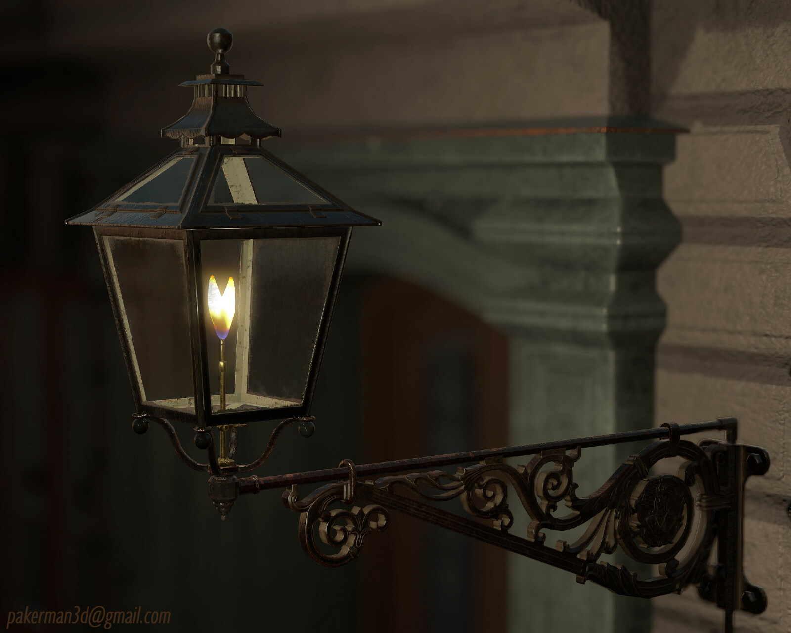 P Akerman Gas Street Lamp 1853