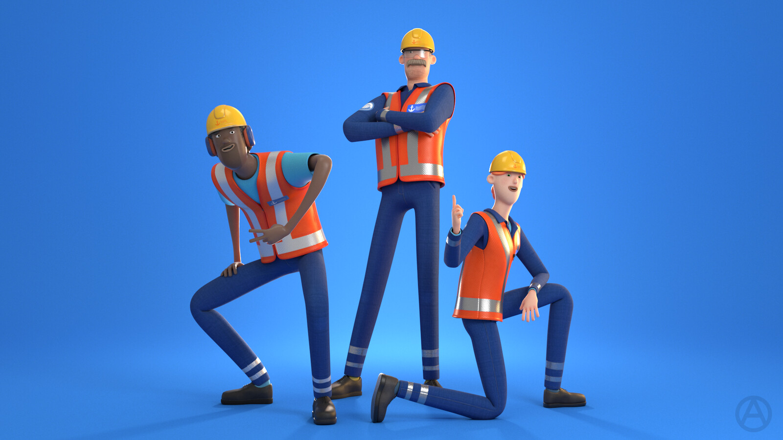 Port Workers Gang
(left guy not textured by me)