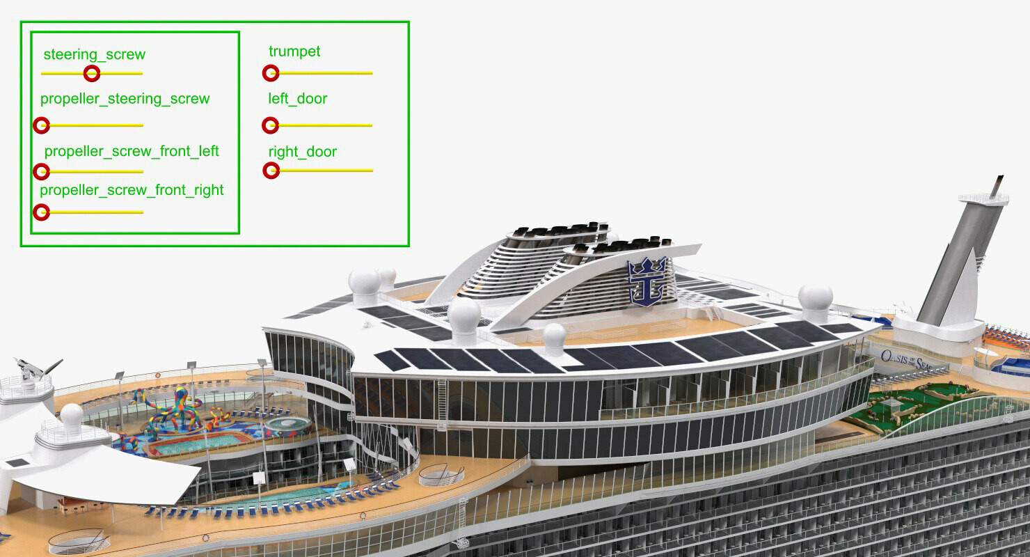 Artstation Cruise Ship Oasis Of The Seas Rigged 3d Model Andrey Simonenko