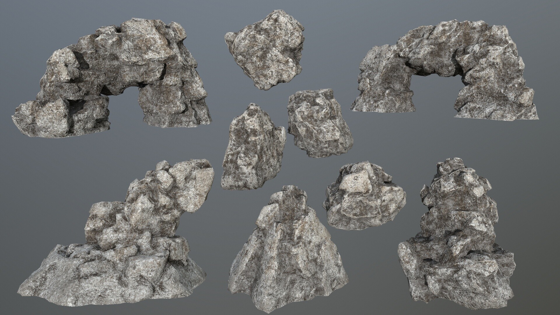 Rock modeling. Bump 3d model. Rock model.