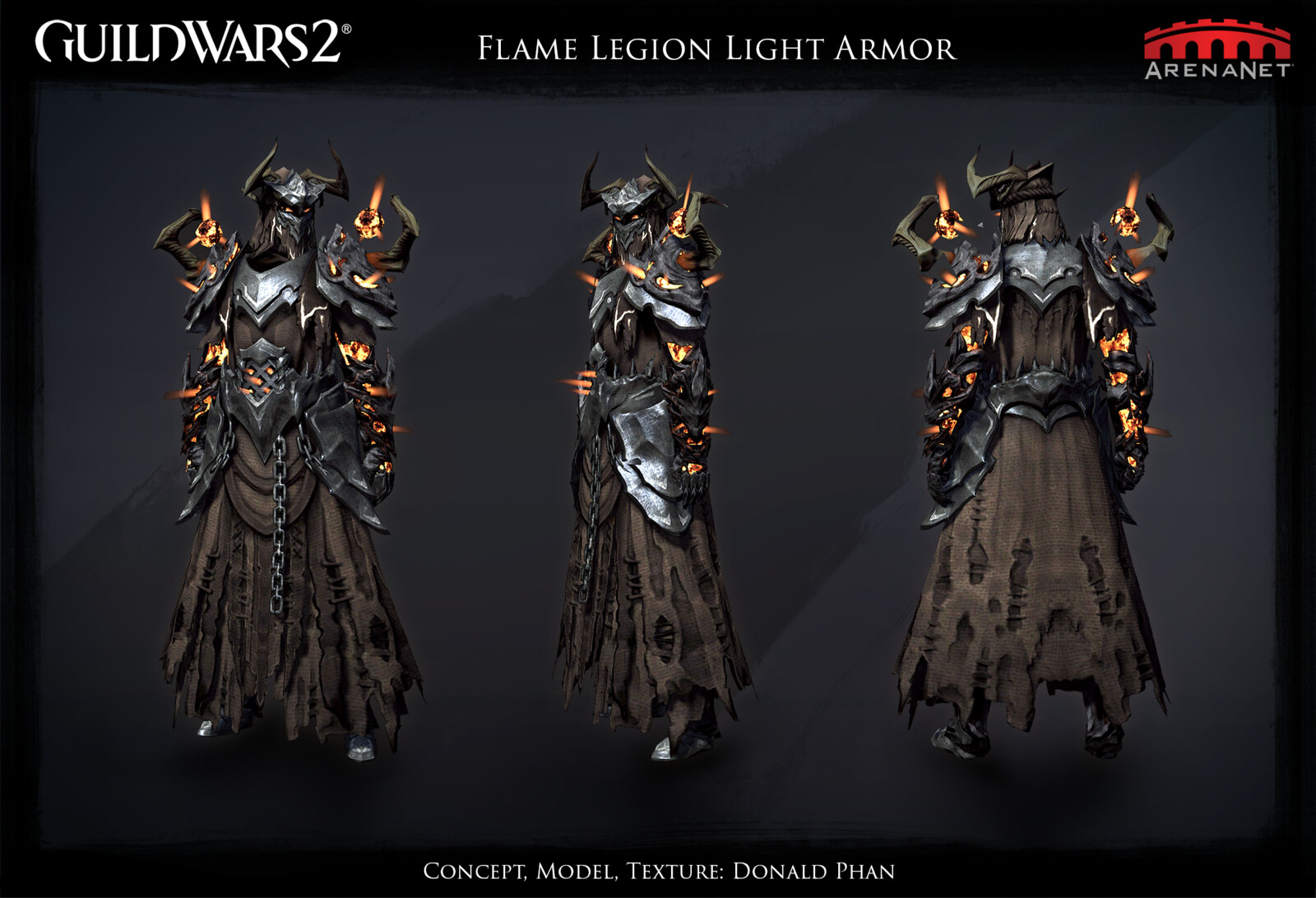 Donald Phan - Guild Wars 2 - Flame Legion Armor Set