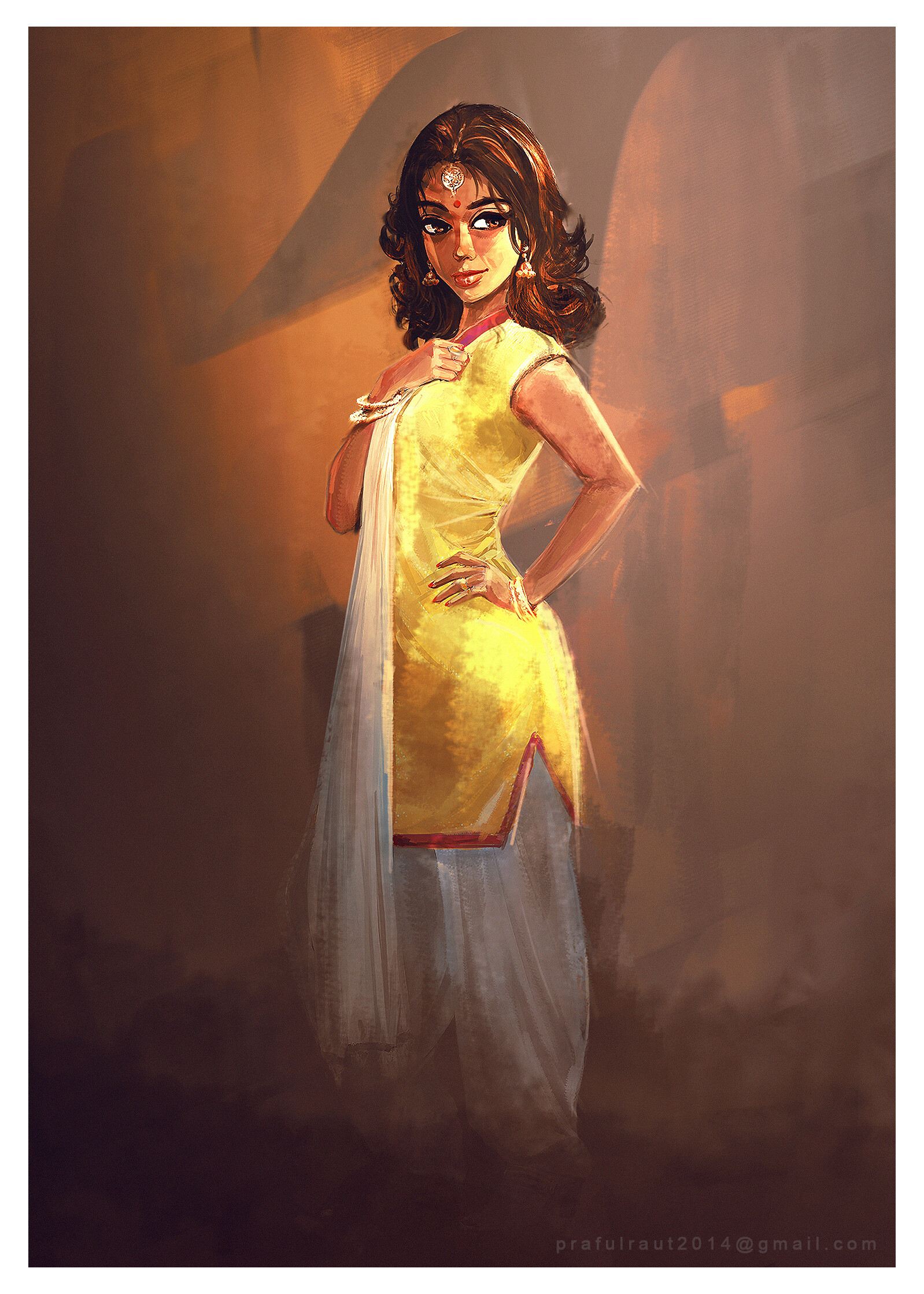 Artstation Modern Kanpuri Village Girl Praful Raut