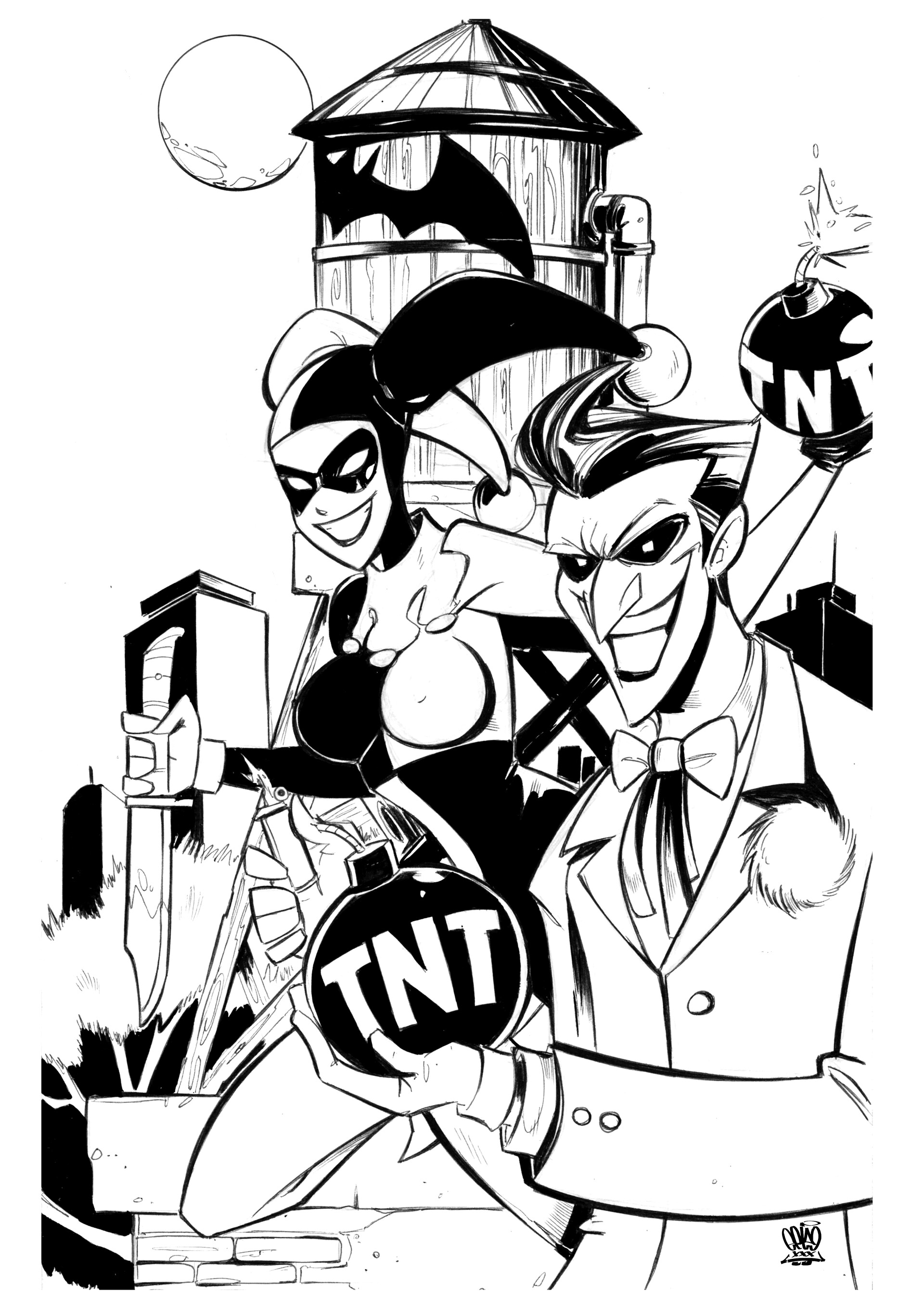 Artstation Joker And Harley Cat Luniscia