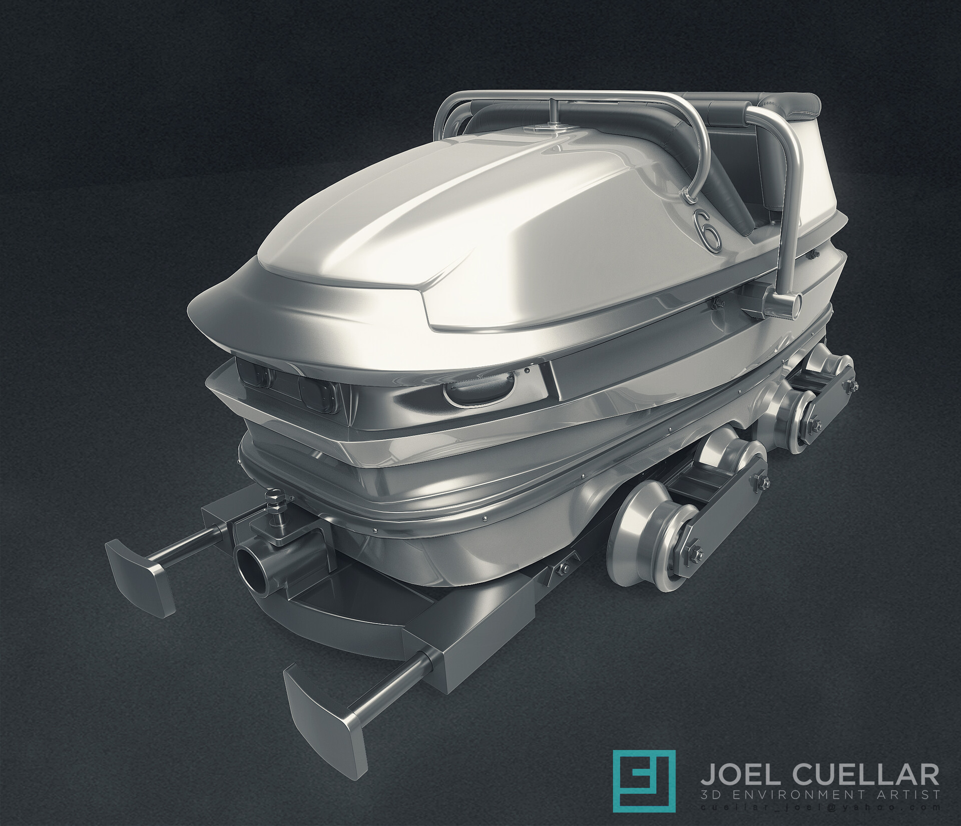 Joel Cuellar HIGH POLY 3D Roller Coaster Cart