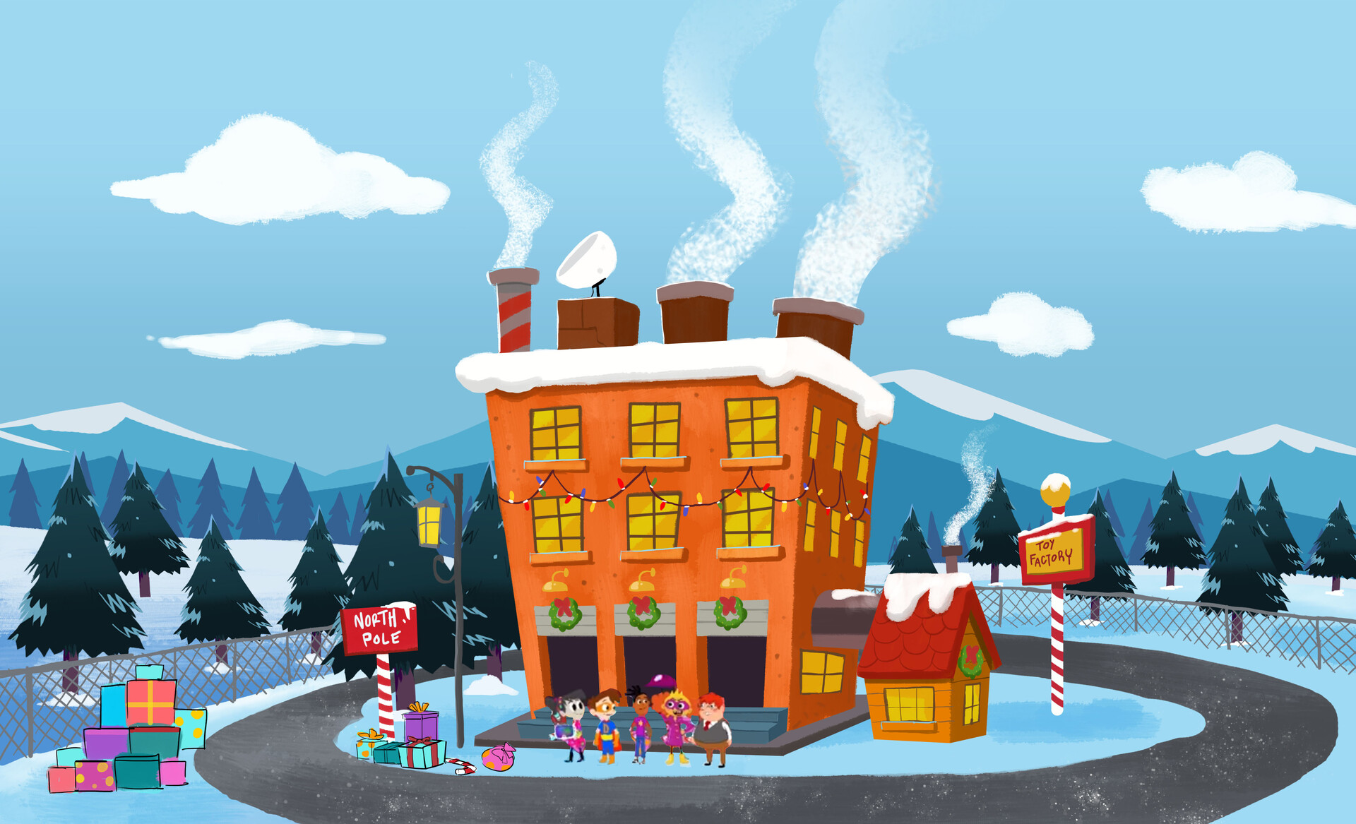 Aizuddin Azman Cool School Background Cartoon Stylized