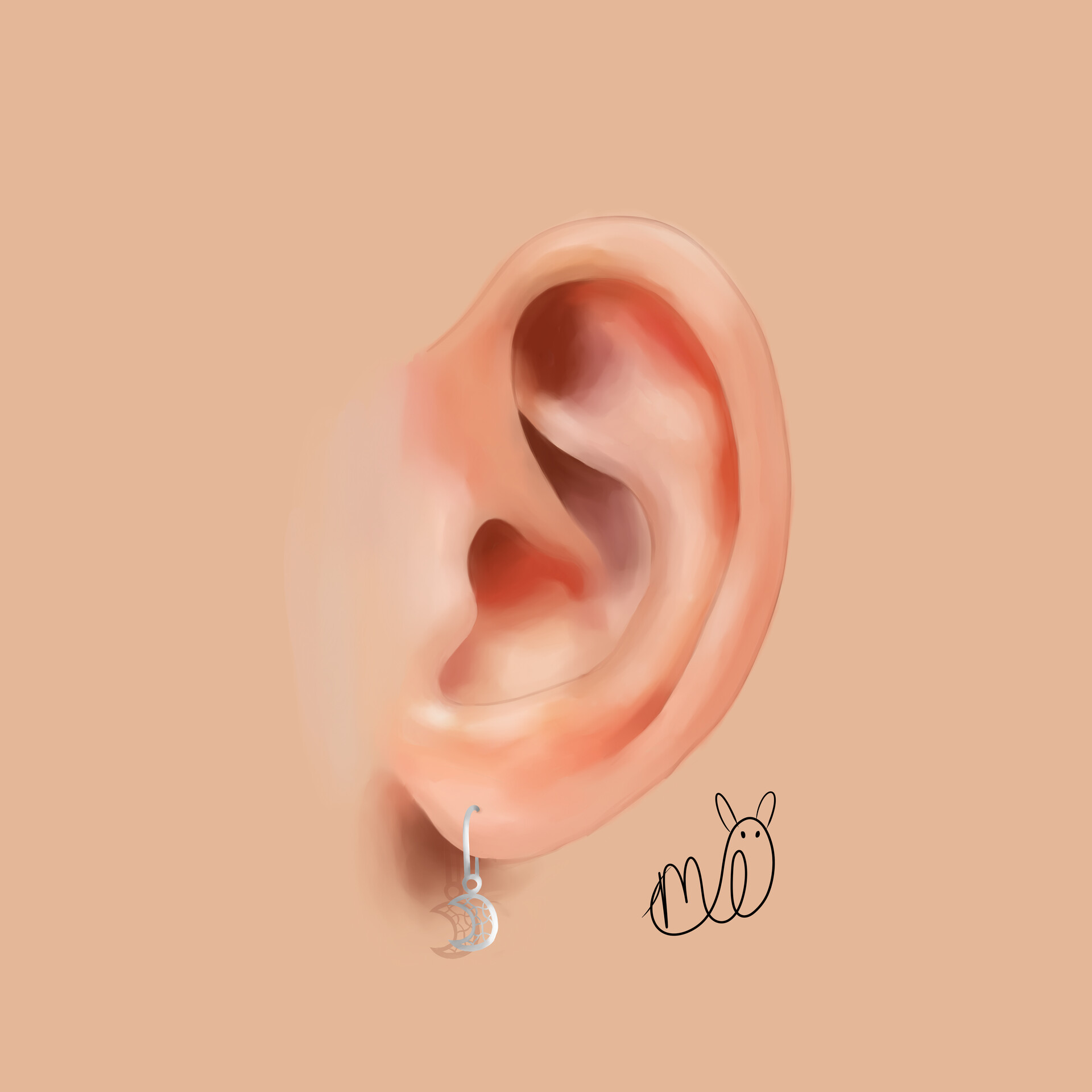 wallpapers Elf Ear Piercing Drawing ear practice marleen eijkemans