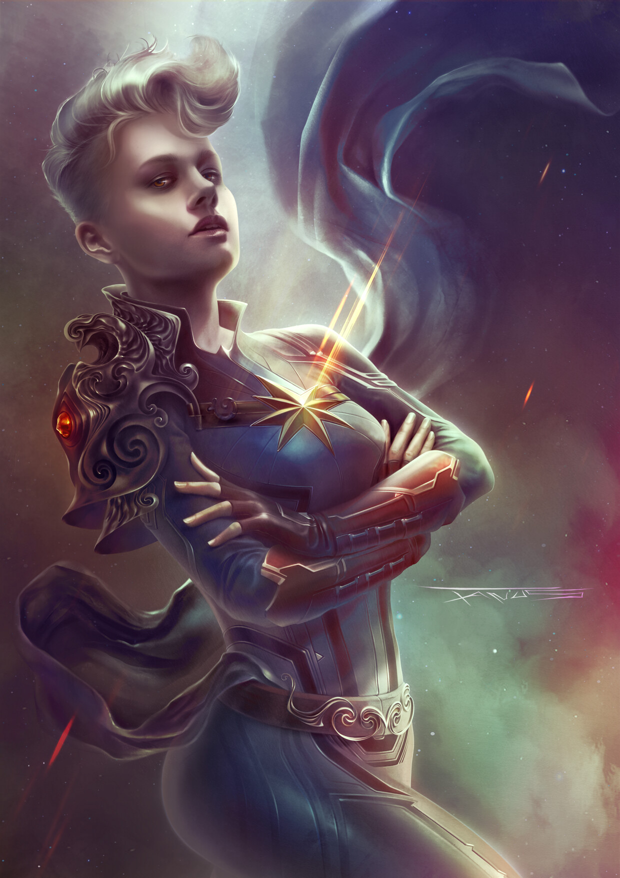 Artstation Captain Marvel Infinity Watch Tanus Eduardo