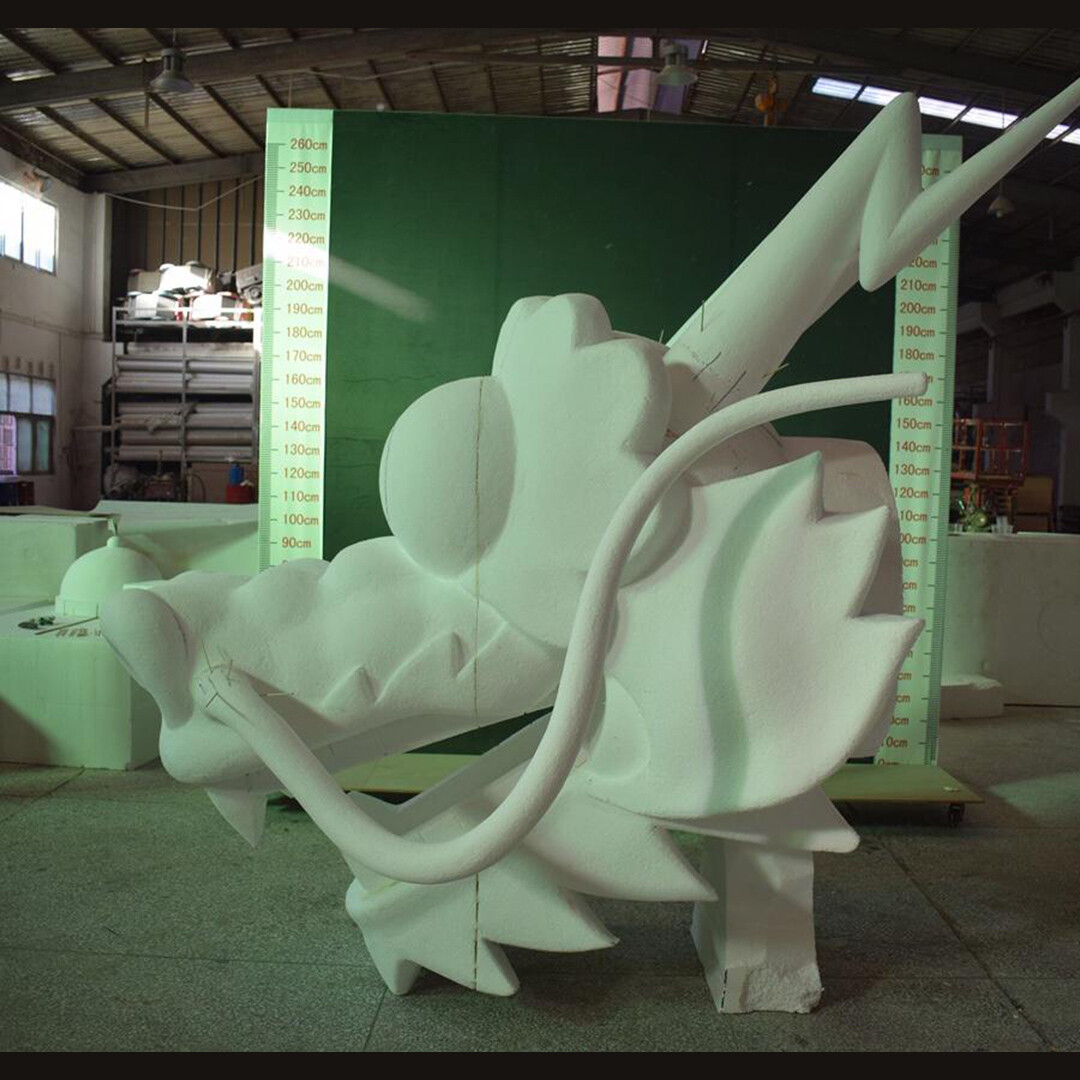 The physical sculpture taking shape at a factory in China