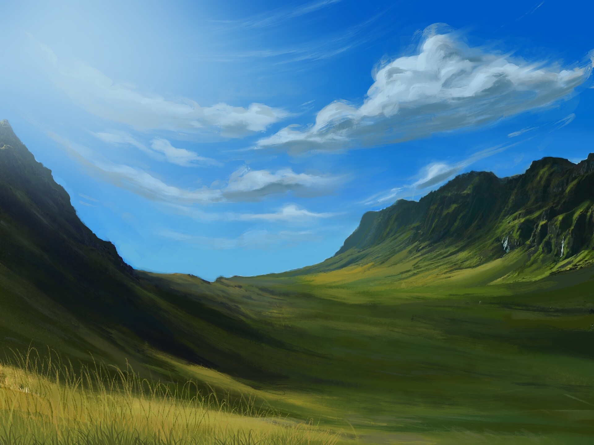 Artstation Iceland Landscape Painting Rebecca Leigh