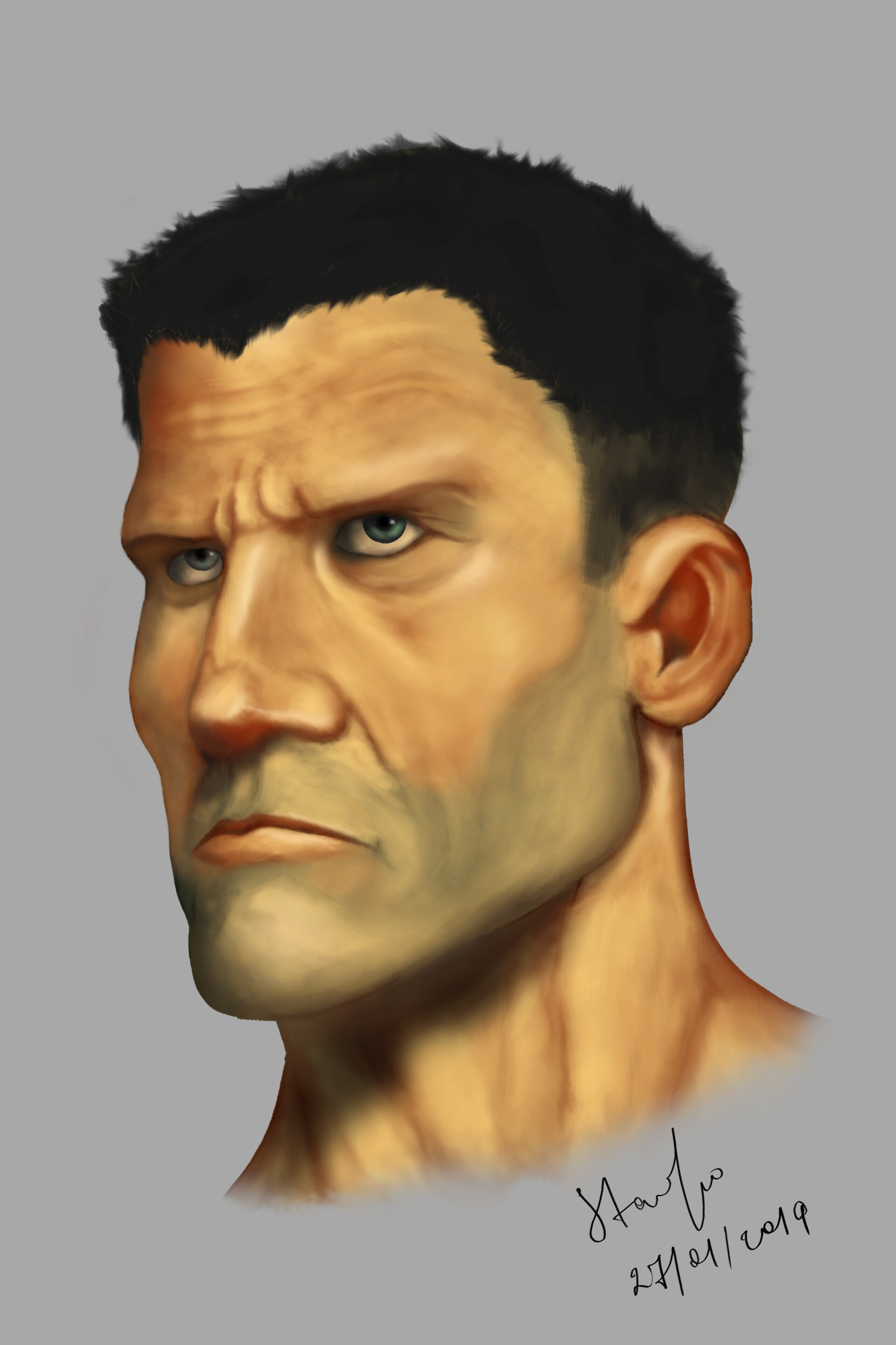 Artstation Male Face Painting Techniques Study Stanislav Nichev