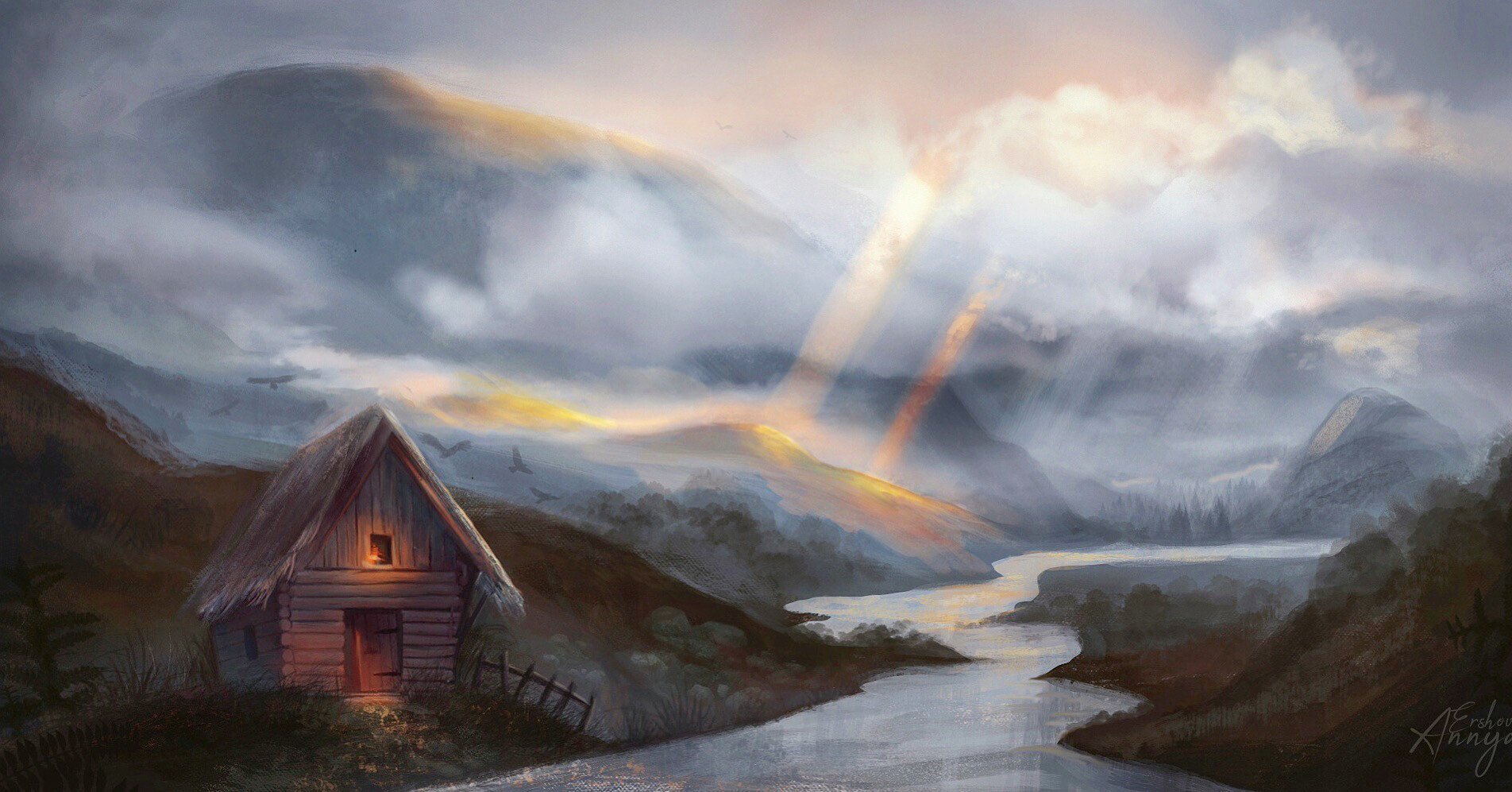 Artstation Light After Rain Digital Art Anna Ershova