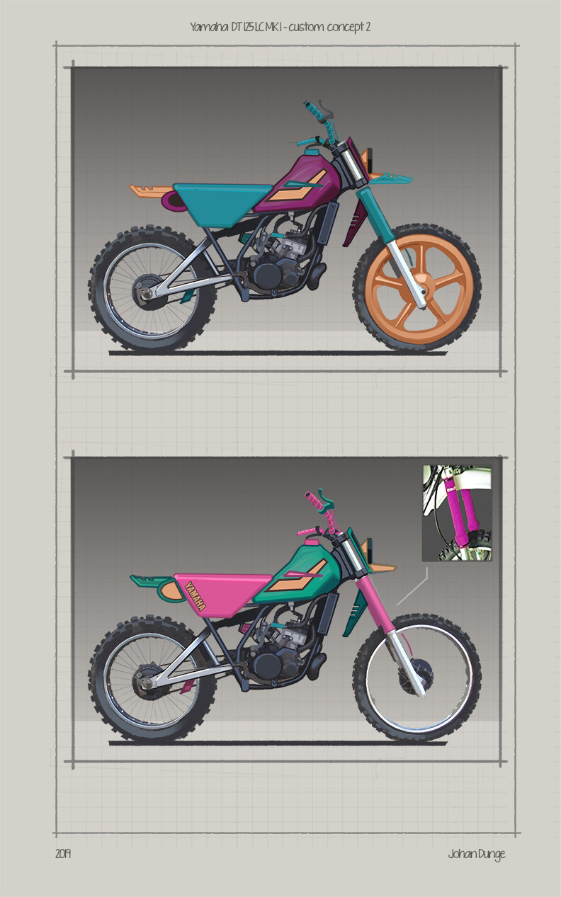 Yamaha dt top 125 customized