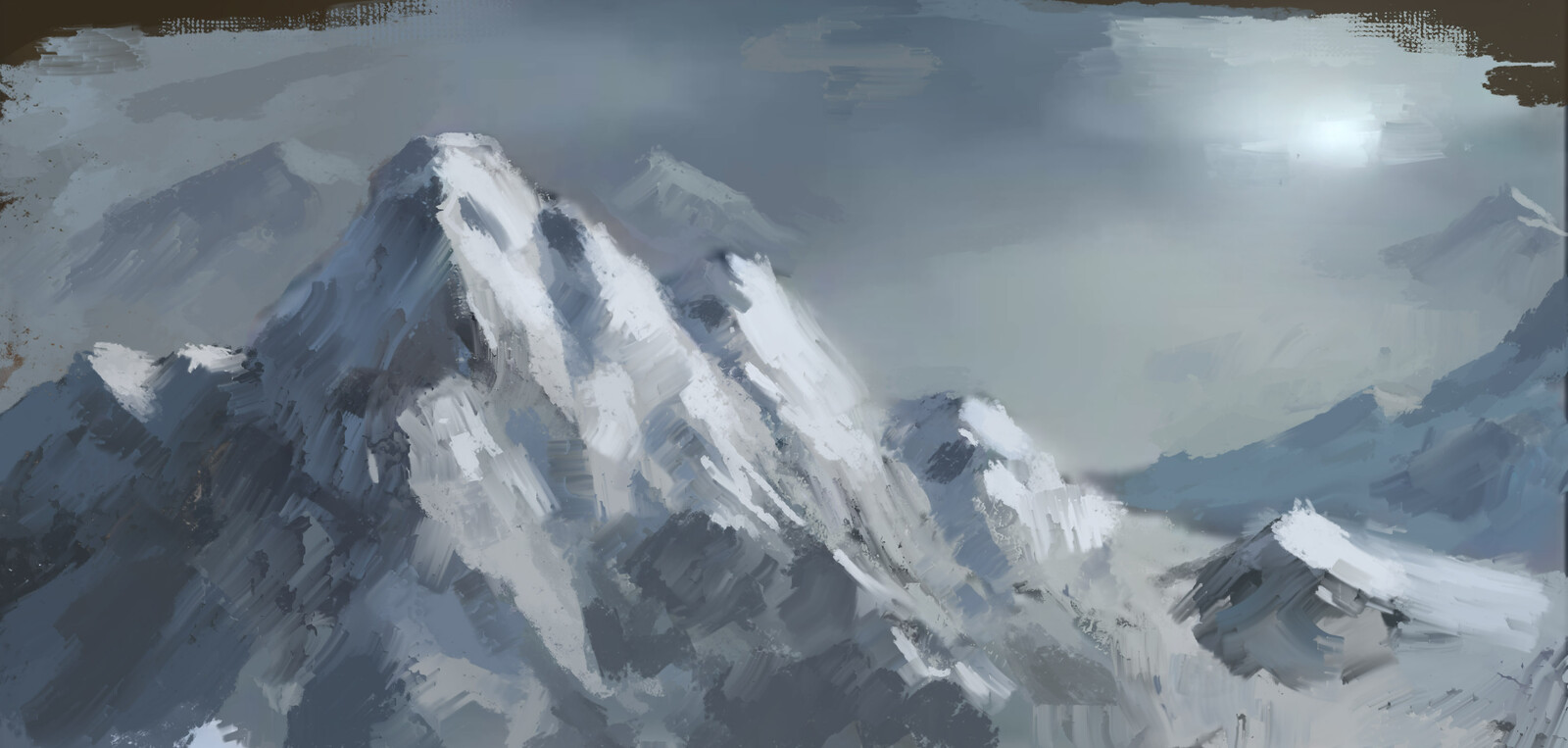 Mountaint Scenery - Digital Oil Painting