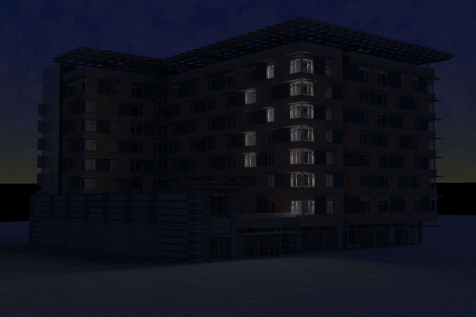 Old work - render project for 7th &amp; H project - this is an exterior of the building.