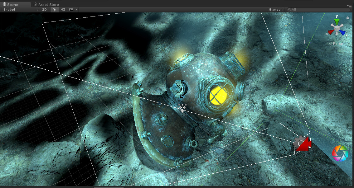 Camera and light setup in Unity