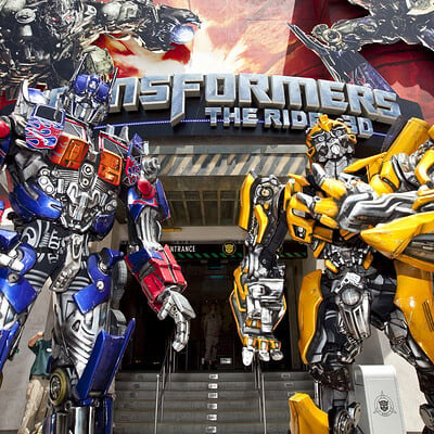 Team mobius ush transformers the ride attraction entrance