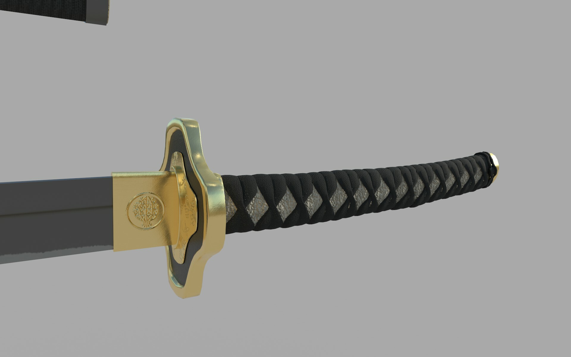 Artstation Japanese Katana 3d Model Harun Ali
