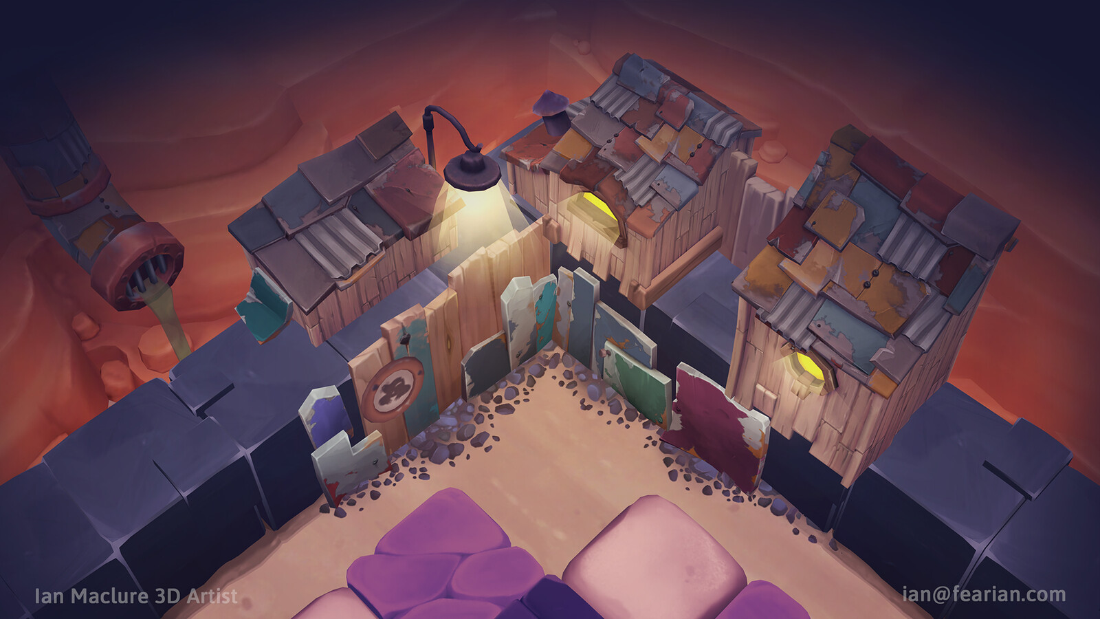 Some Boss assets in a level.
Contains art by myself, Robert Procter, Sarah Wright, and shaders by Ryan Webb