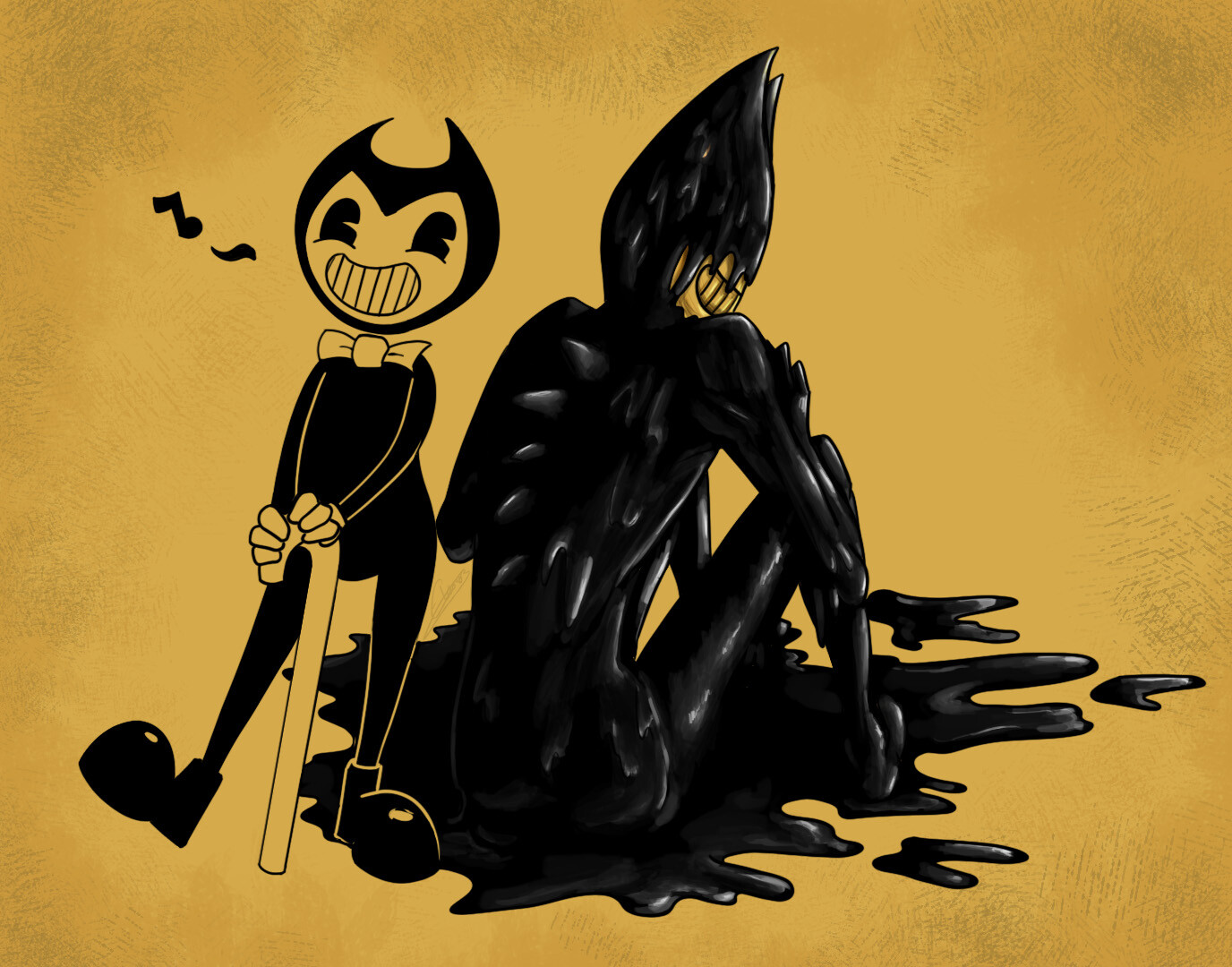 Inspiration Drawing Ink Demon <b>Bendy</b>.